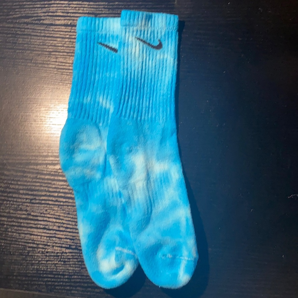 Nike Tie-dye blue socks (custom and brand new)